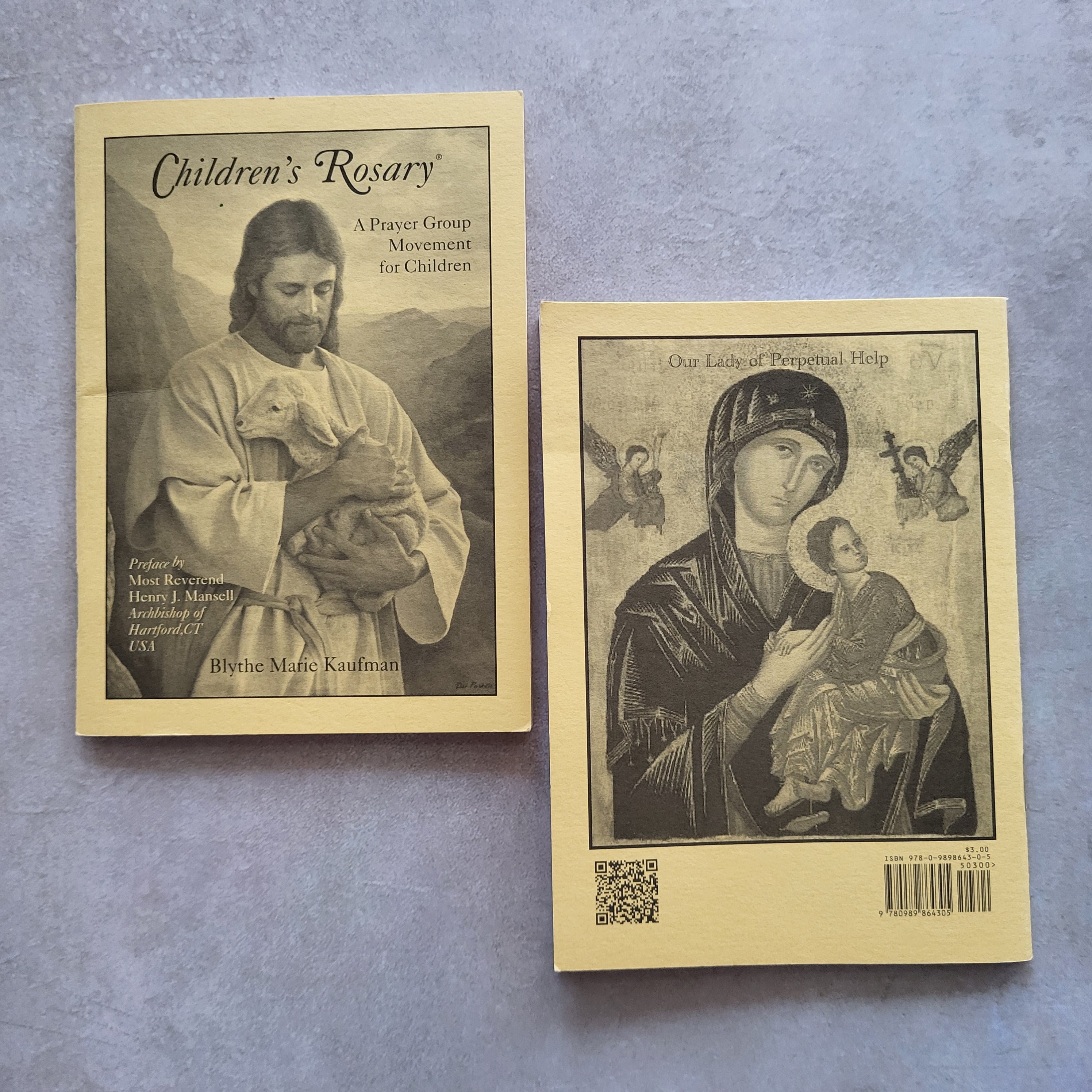 Children’s Rosary: A Prayer Group Movement for Children
Paperback / Booklet | ISBN 978-0-9898643-0-5 | Blythe Marie Kaufman