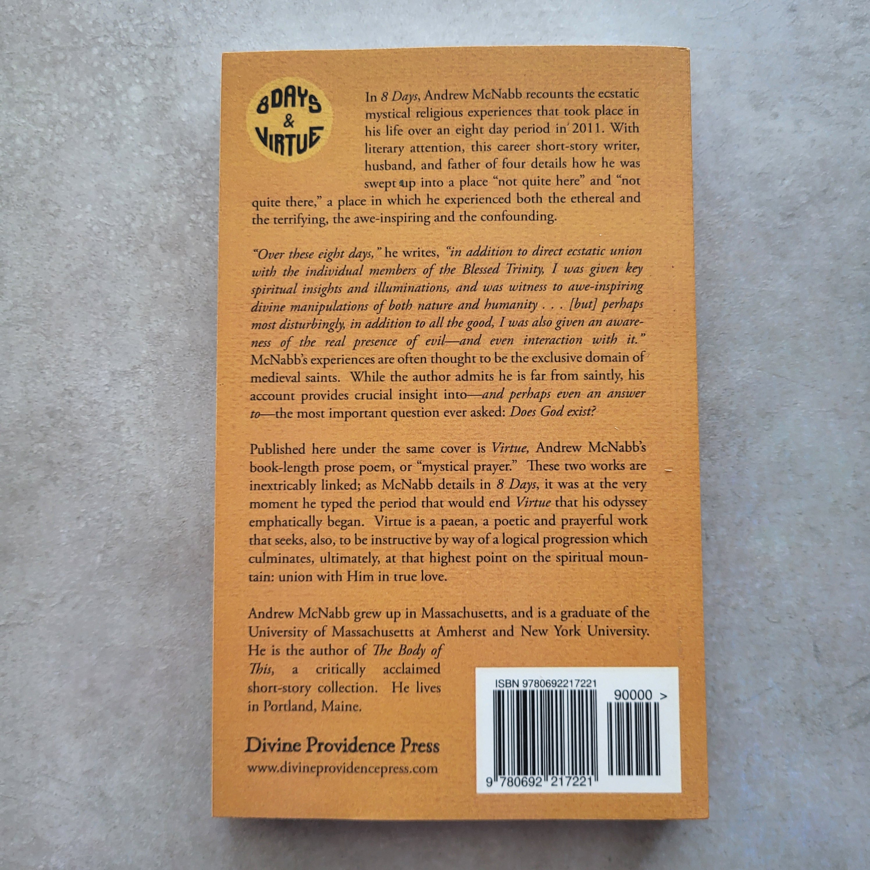 Eight Days & Virtue By Andrew McNabb