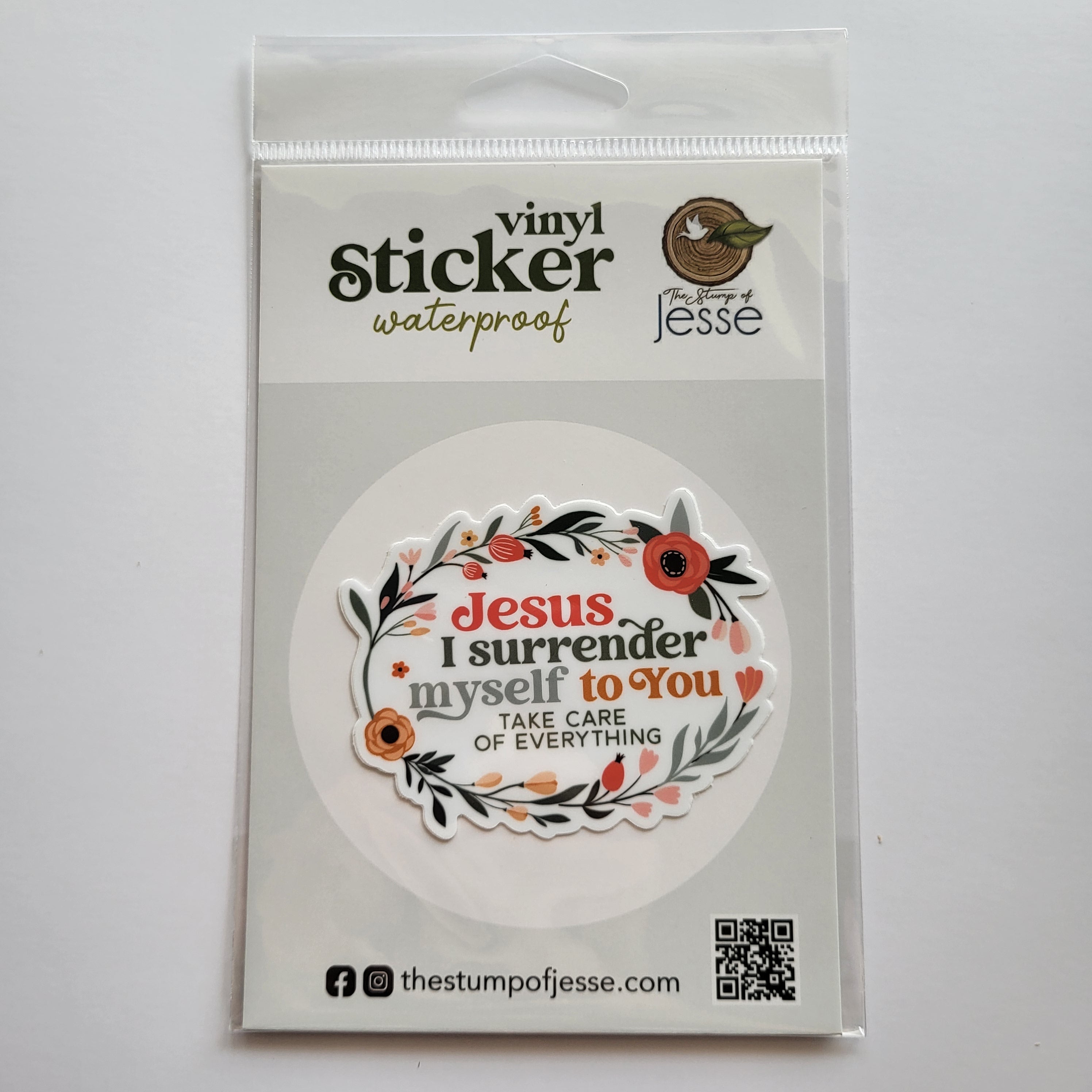 Jesus, I Surrender Myself to You Sticker | The Stump of Jesse