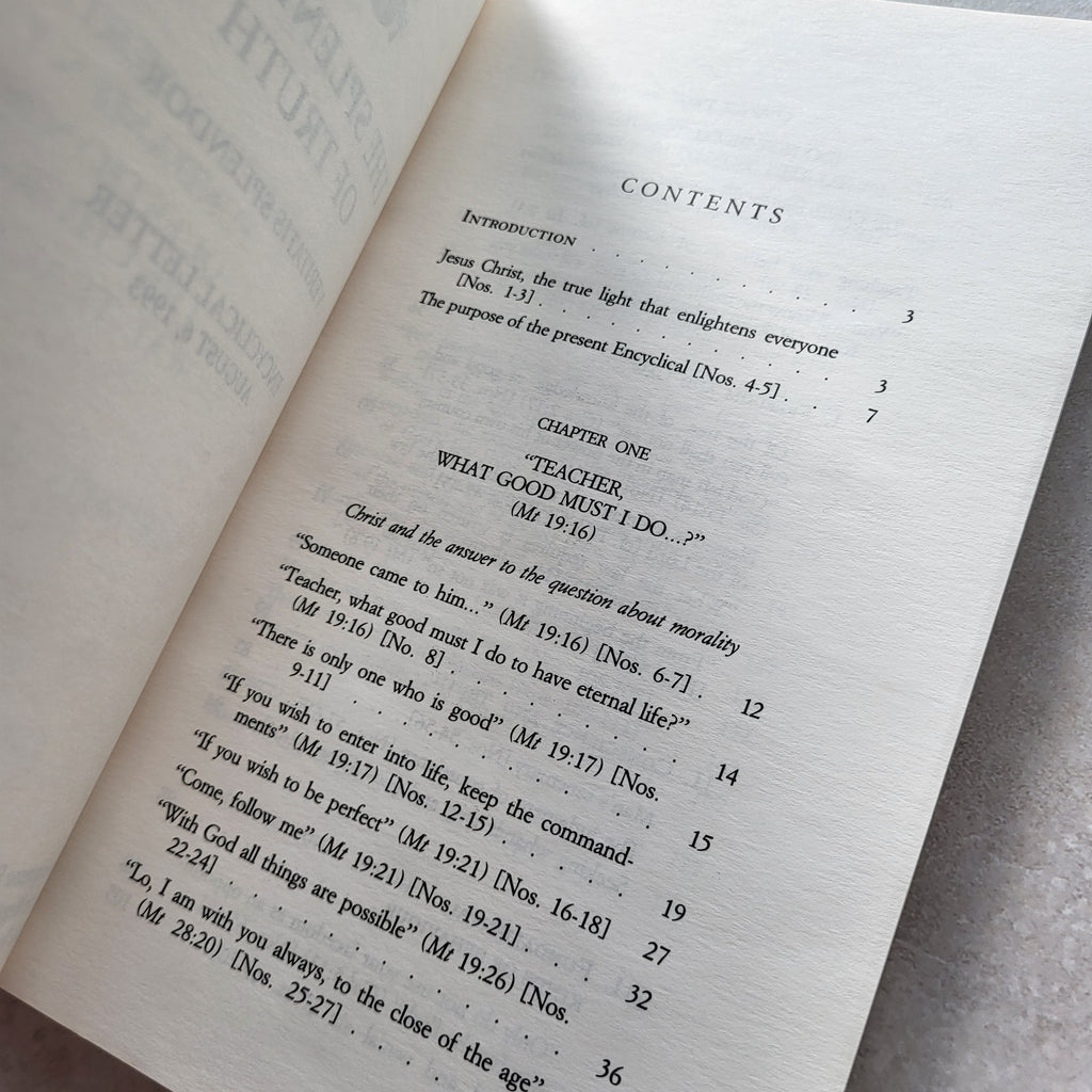 The Splendor of Truth (Veritatis Splendor) by Pope John Paul II (USED)