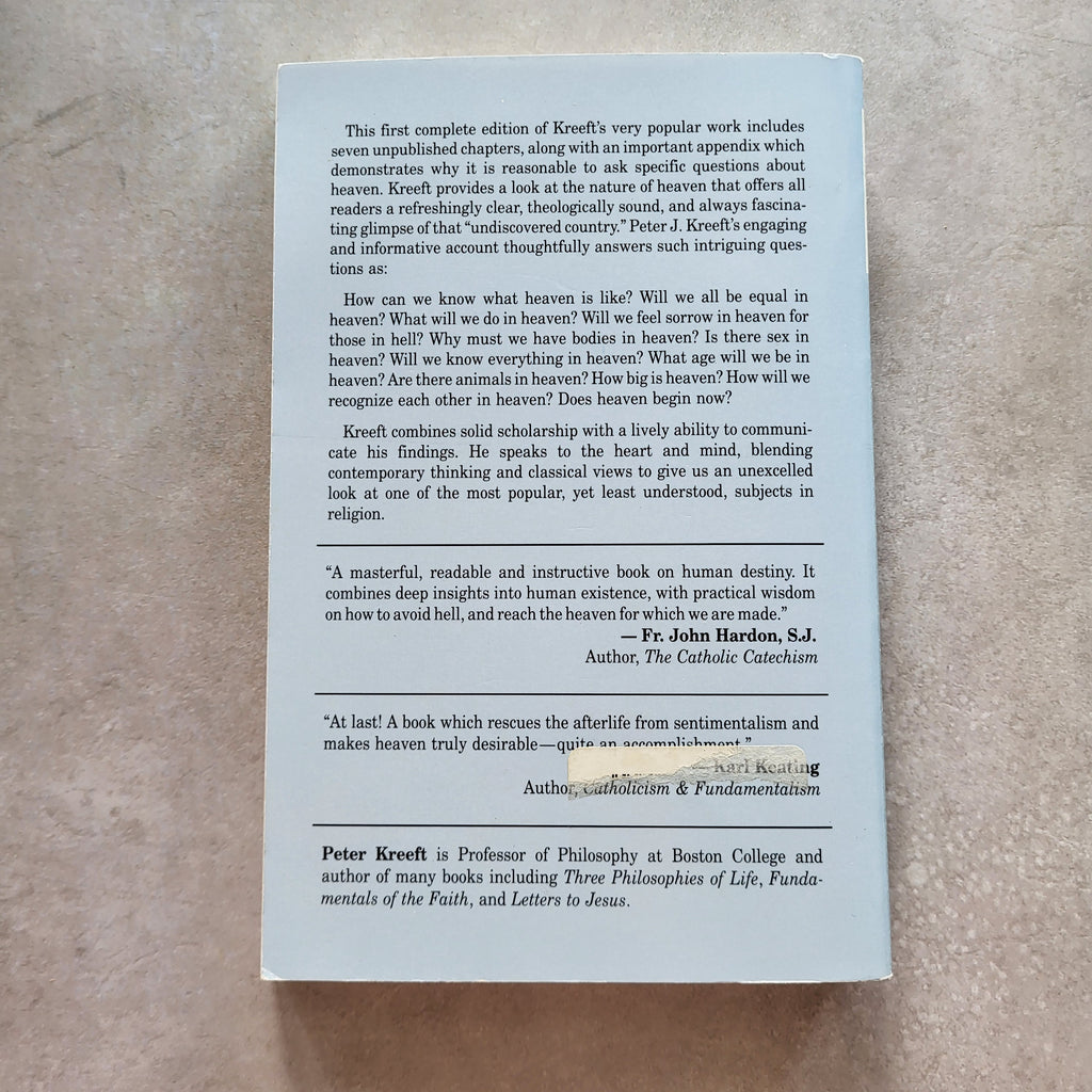 Everything You Ever Wanted to Know About Heaven by Peter Kreeft (USED)