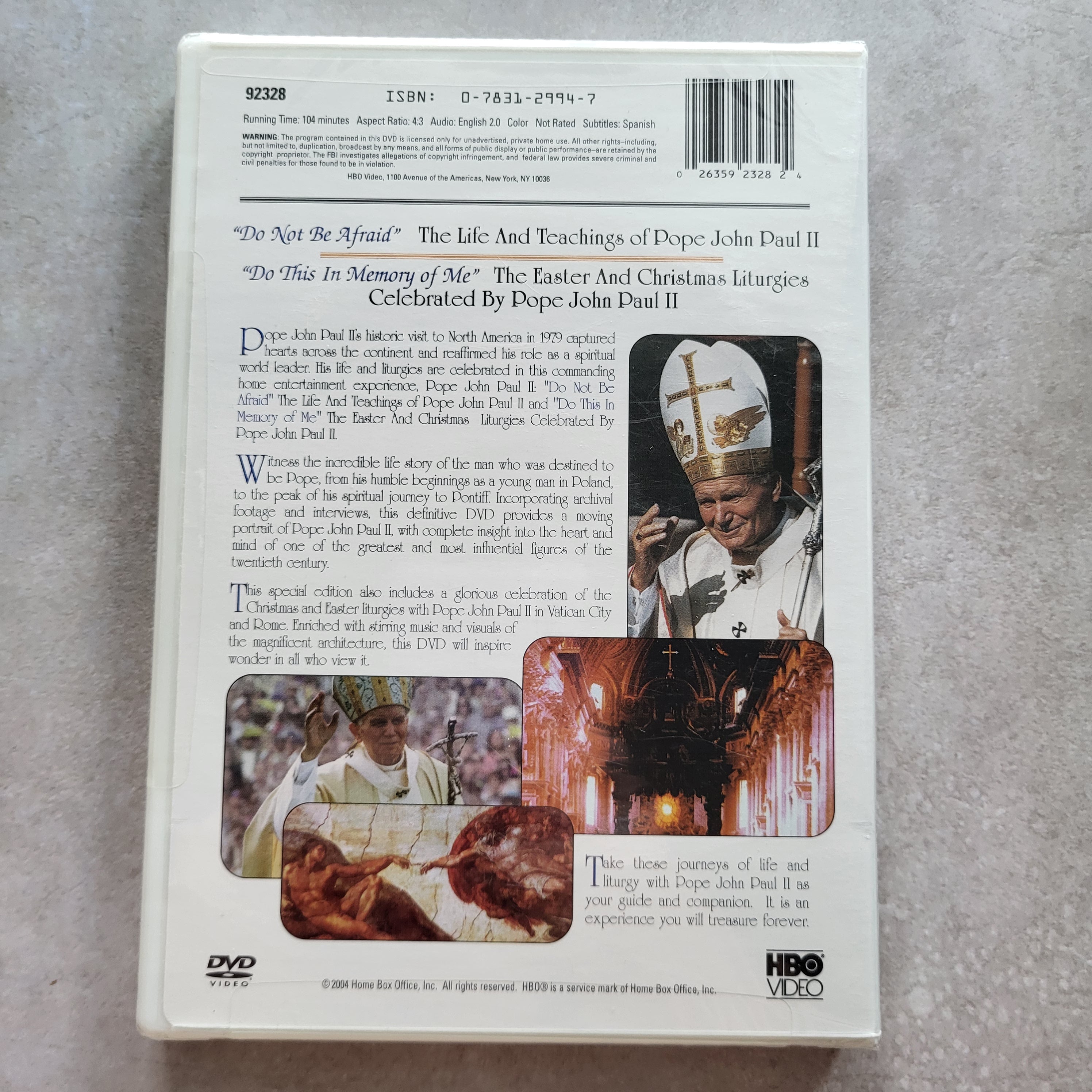 Pope John Paul II Special Collector's Edition DVD (NEW)