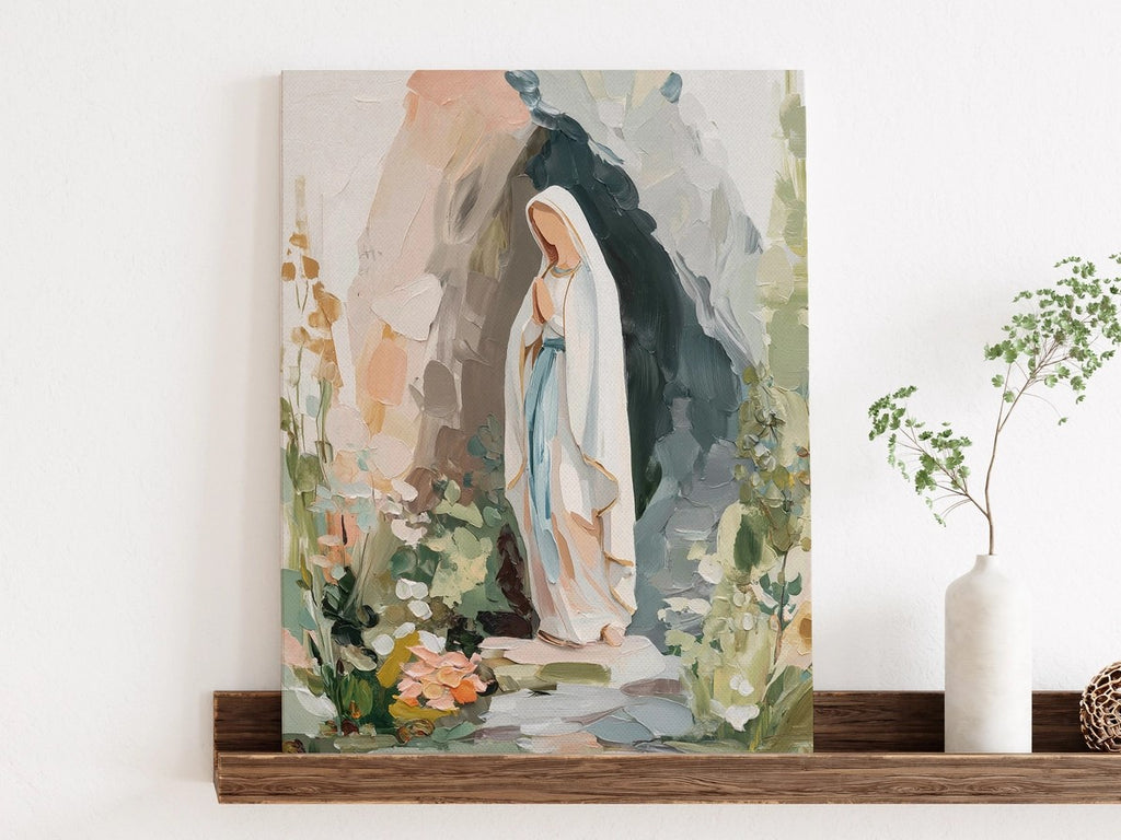 Our Lady of Lourdes in the Grotto – Giclee Fine Art Print | Reap + Sow Market
