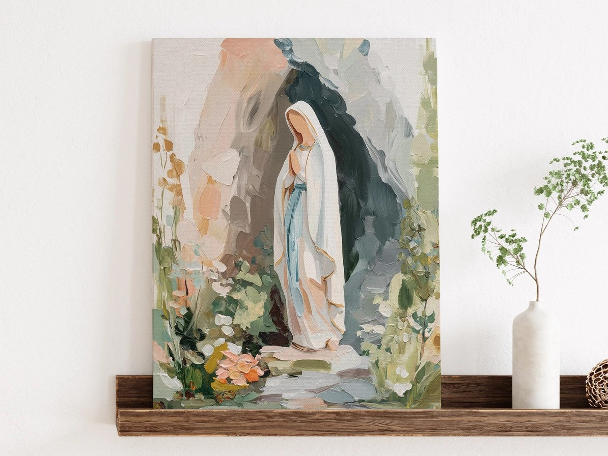 Our Lady of Lourdes in the Grotto – Giclee Fine Art Print | Reap + Sow Market